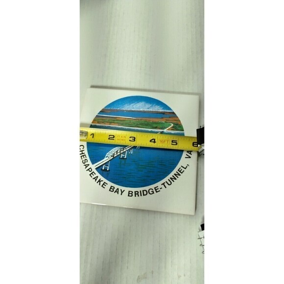 Chesapeake Bay Bridge And Tunnel,Val Ceramic Tile Trivet - Picture 4 of 4